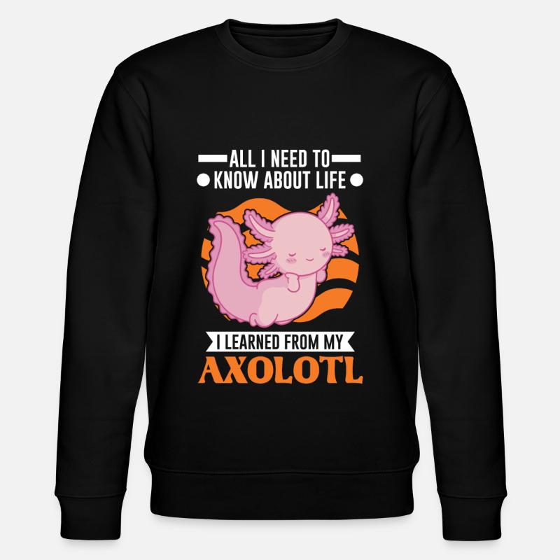 Axolotl Gift Tail Lurch - Stanley/Stella CHANGER Unisex Organic Sweatshirt - black