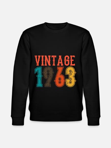 Birthday Papa Vintage 1963 - Stanley/Stella CHANGER Unisex Organic Sweatshirt - black