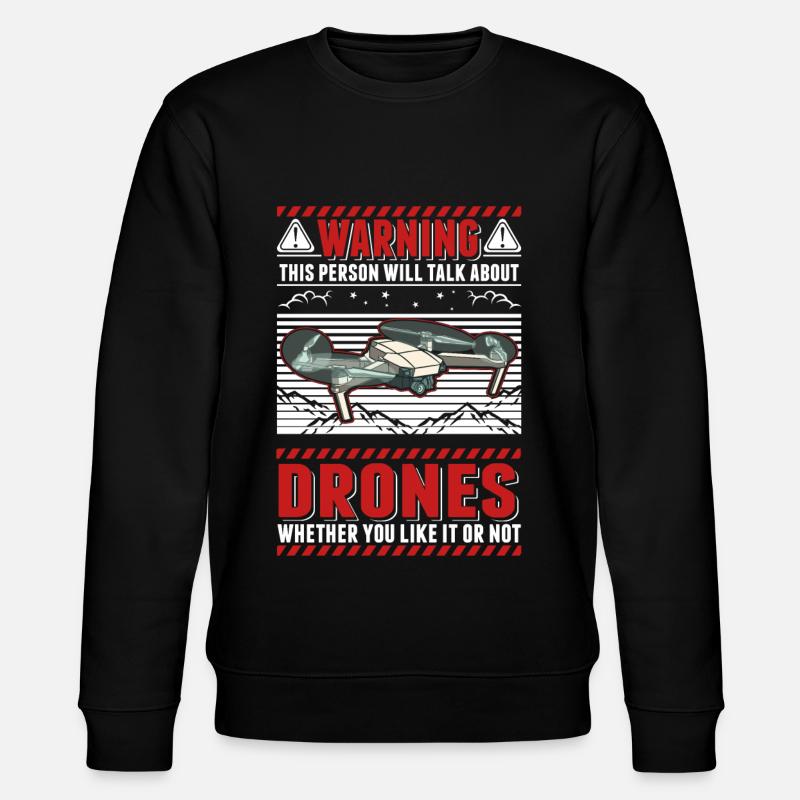 Drohne Drohnenpilot Quadrocopter - Stanley/Stella Unisex Bio-Sweatshirt CHANGER  - Schwarz