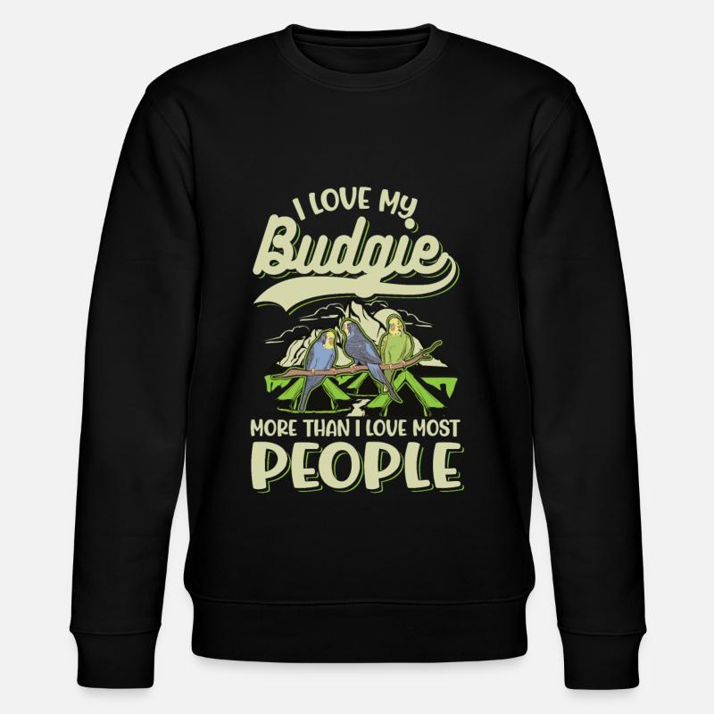 Budgerigar Cadeau Welli Perruche - Sweat bio CHANGER Stanley/Stella Unisexe - noir