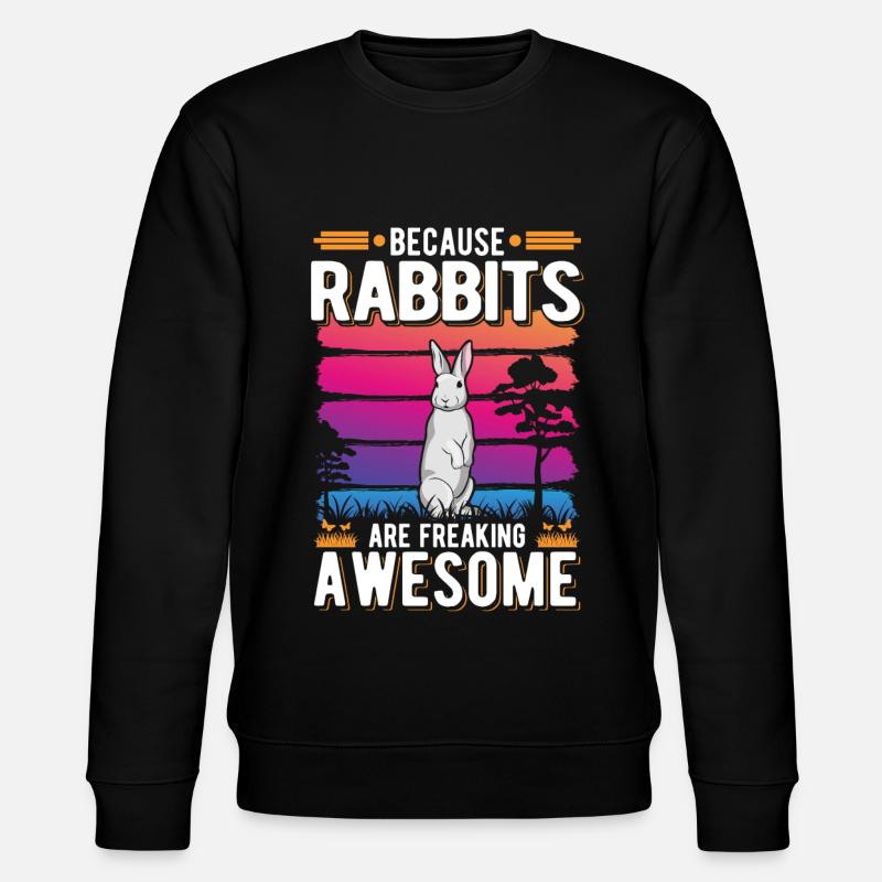 Rabbit Gift Rabbit Rabbit - Stanley/Stella CHANGER Unisex Organic Sweatshirt - black