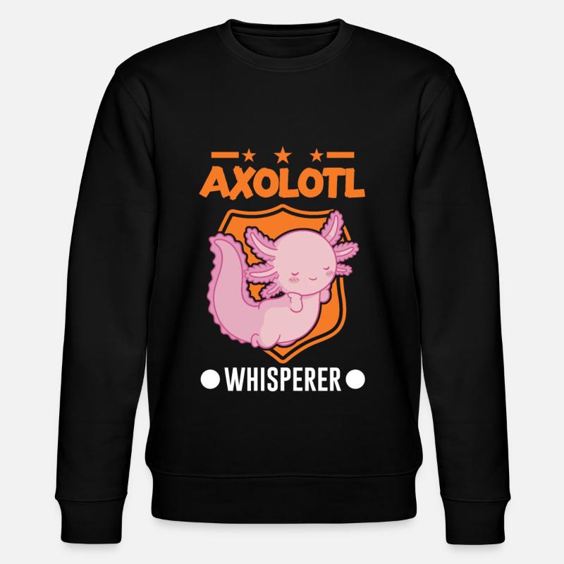 Axolotl Flüsterer Axolotl Whisperer - Stanley/Stella CHANGER Unisex Organic Sweatshirt - black