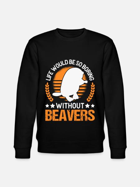 Biber Geschenk Biberdamm - Stanley/Stella Unisex Bio-Sweatshirt CHANGER  - Schwarz