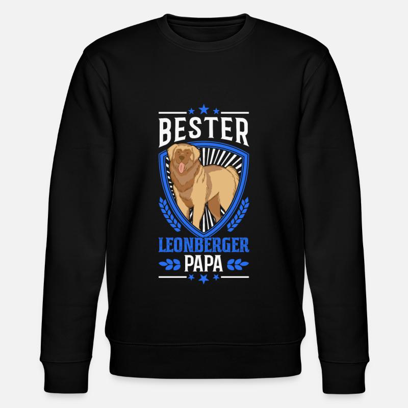 Bester Leonberger Papa - Stanley/Stella Unisex Bio-Sweatshirt CHANGER  - Schwarz