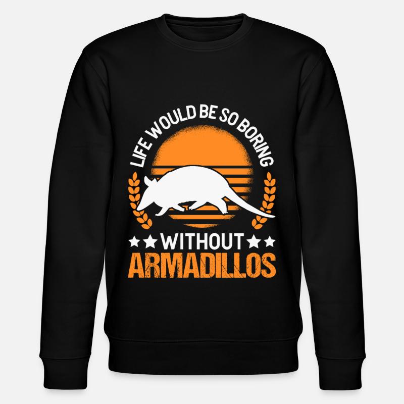 Armadillo Geschenk Gürteltier - Stanley/Stella Unisex Bio-Sweatshirt CHANGER  - Schwarz