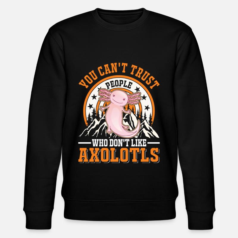 Axolotl Gift Tail Lurch - Stanley/Stella CHANGER Unisex Organic Sweatshirt - black