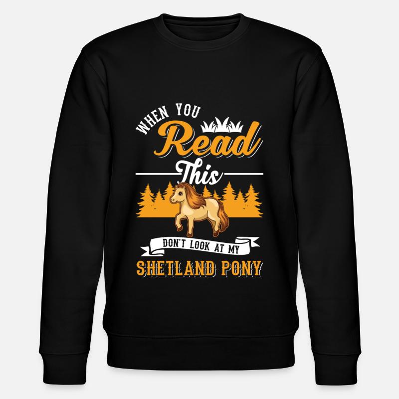 Shetland Pony Cadeau Shetty - Sweat bio CHANGER Stanley/Stella Unisexe - noir