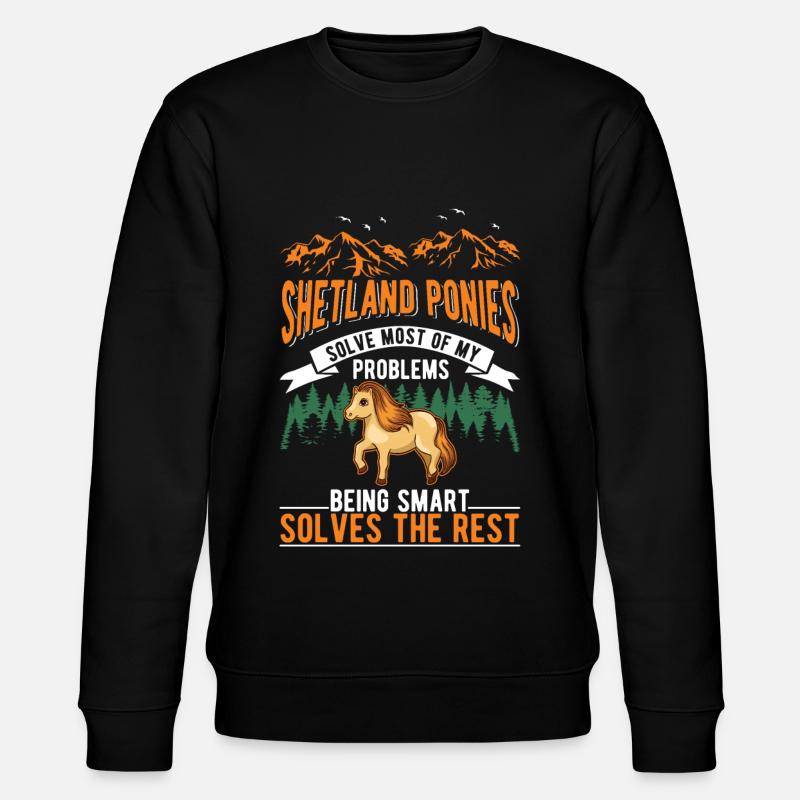 Shetland Pony Cadeau Shetty - Sweat bio CHANGER Stanley/Stella Unisexe - noir