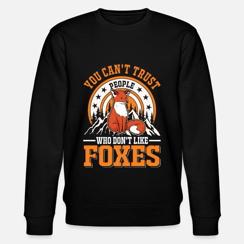 Fuchs Geschenk Rotfuchs - Stanley/Stella Unisex Bio-Sweatshirt CHANGER  - Schwarz
