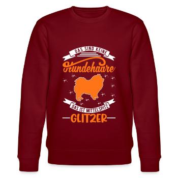 Mittelspitz Glitzer - Stanley/Stella Unisex Bio-Sweatshirt CHANGER  - Burgunderrot - Vorne - Nik (191cm) & Marisol (170cm)