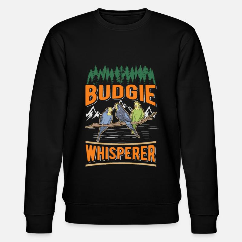 Perruche Budgerigar Whisperer Welli - Sweat bio CHANGER Stanley/Stella Unisexe - noir
