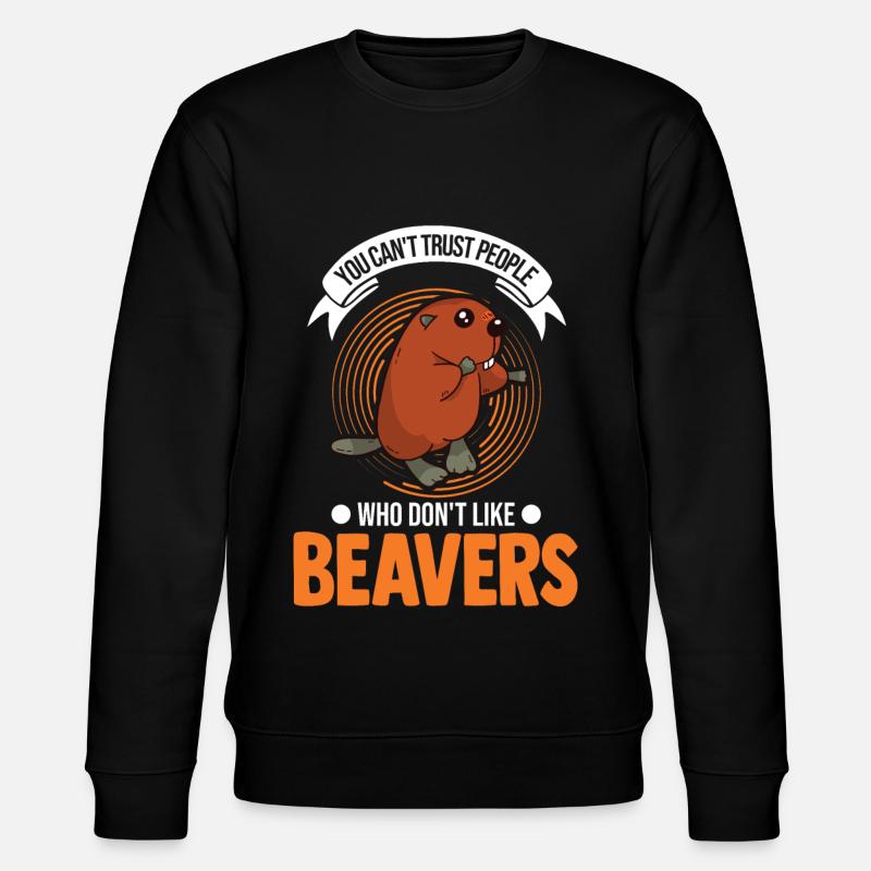 Beaver Gift Beaver Dam - Stanley/Stella CHANGER Unisex Organic Sweatshirt - black