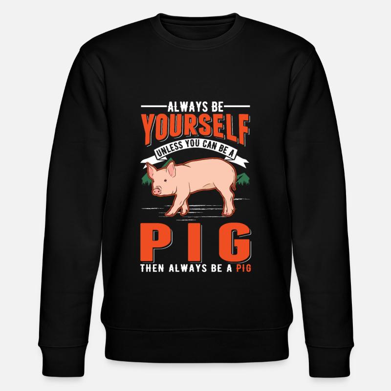 Cadeau cochon Fermier Cochons - Sweat bio CHANGER Stanley/Stella Unisexe - noir