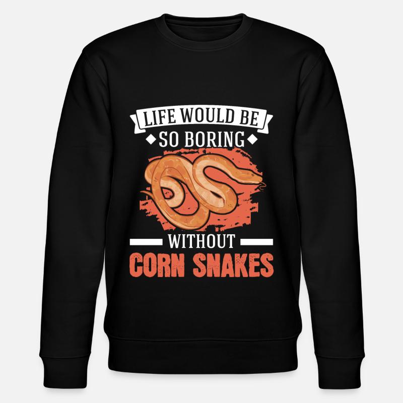 Kornnatter Geschenk Corn Snake - Stanley/Stella Unisex Bio-Sweatshirt CHANGER  - Schwarz
