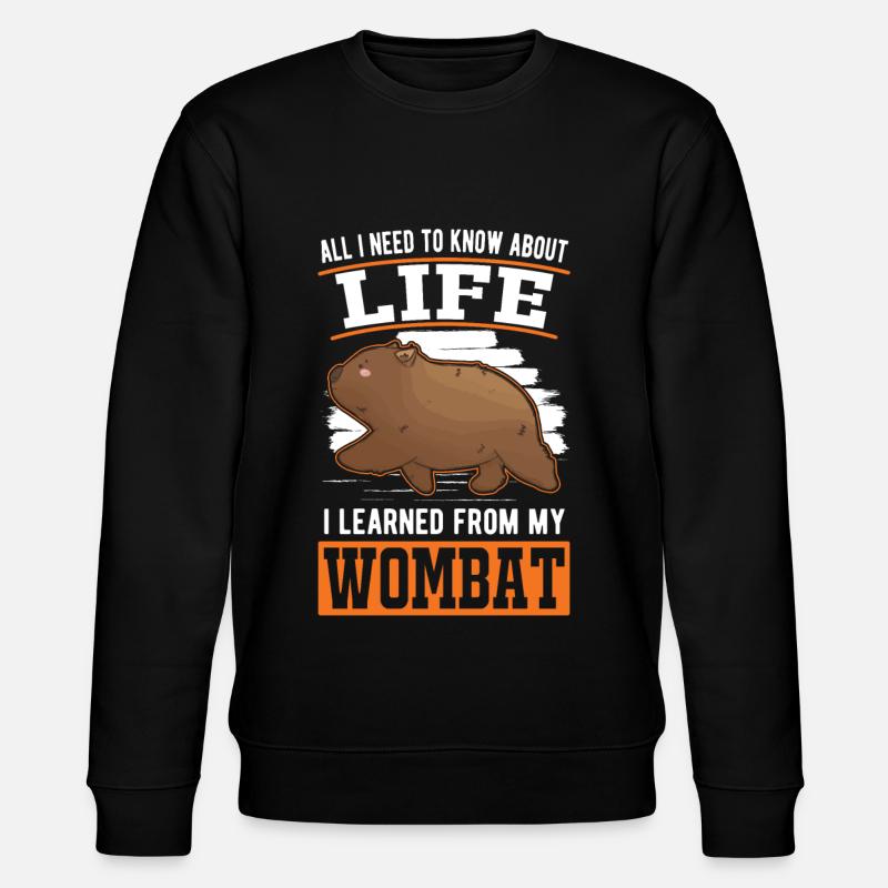 Australian Wombat - Stanley/Stella CHANGER Unisex Organic Sweatshirt - black
