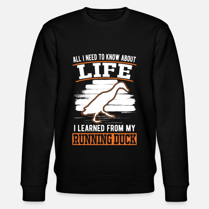 Indian Running Duck - Stanley/Stella CHANGER Unisex Organic Sweatshirt - black