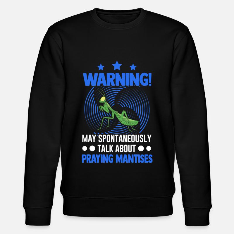 Gottesanbeterin Mantis Fangschrecke - Stanley/Stella Unisex Bio-Sweatshirt CHANGER - Schwarz