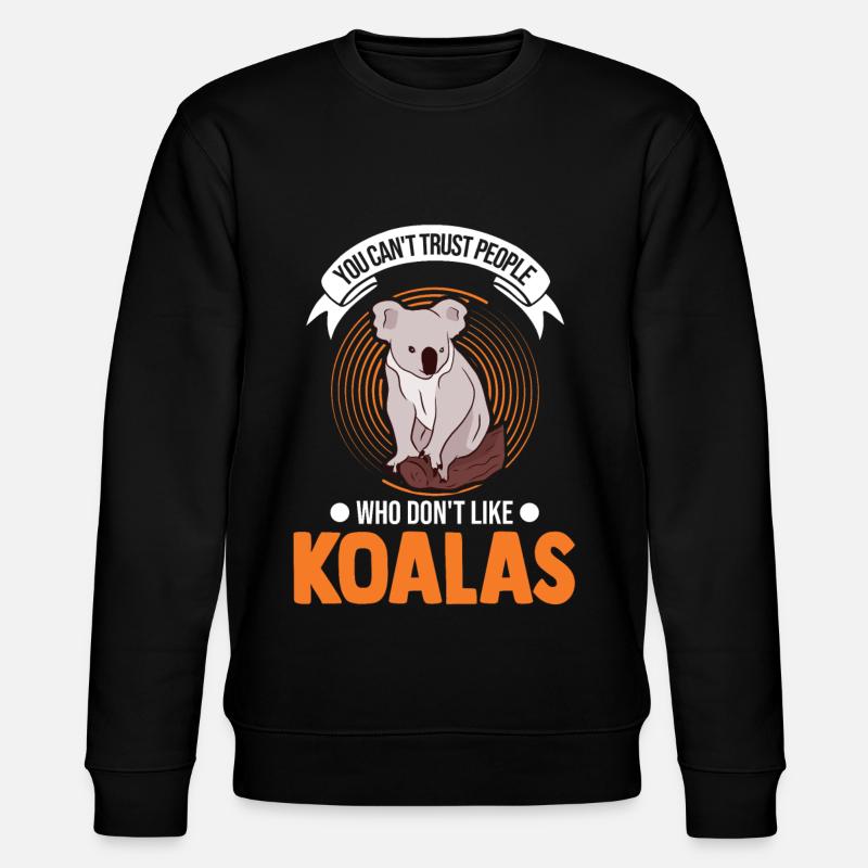 Koala Geschenk Koalabär - Stanley/Stella Unisex Bio-Sweatshirt CHANGER  - Schwarz