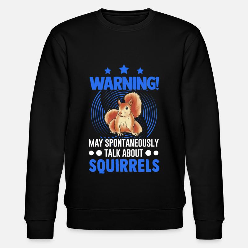 Warnung Eichhörnchen Grauhörnchen - Stanley/Stella Unisex Bio-Sweatshirt CHANGER  - Schwarz