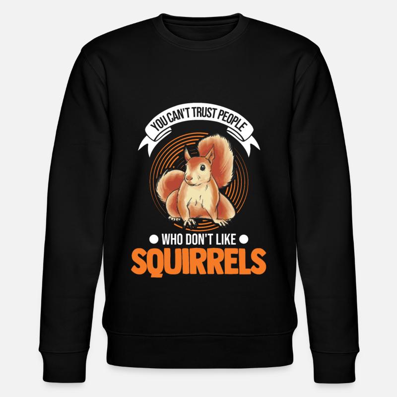 Eichhörnchen Geschenk Grauhörnchen Squirrel - Stanley/Stella Unisex Bio-Sweatshirt CHANGER  - Schwarz
