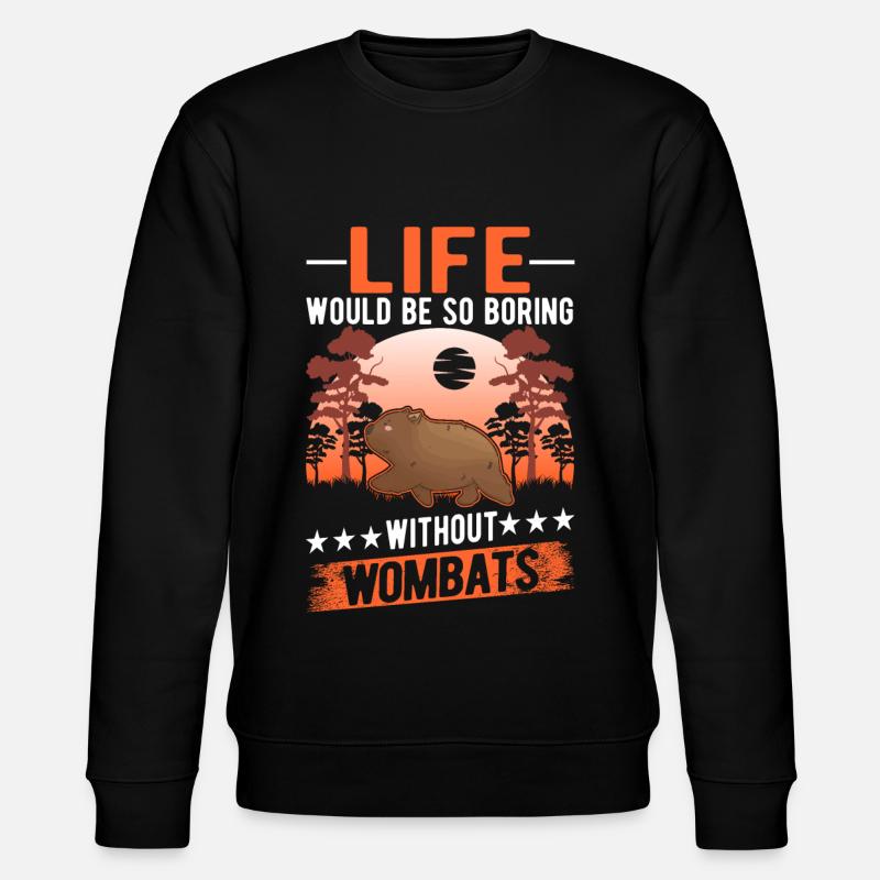 Australian Wombat - Stanley/Stella CHANGER Unisex Organic Sweatshirt - black
