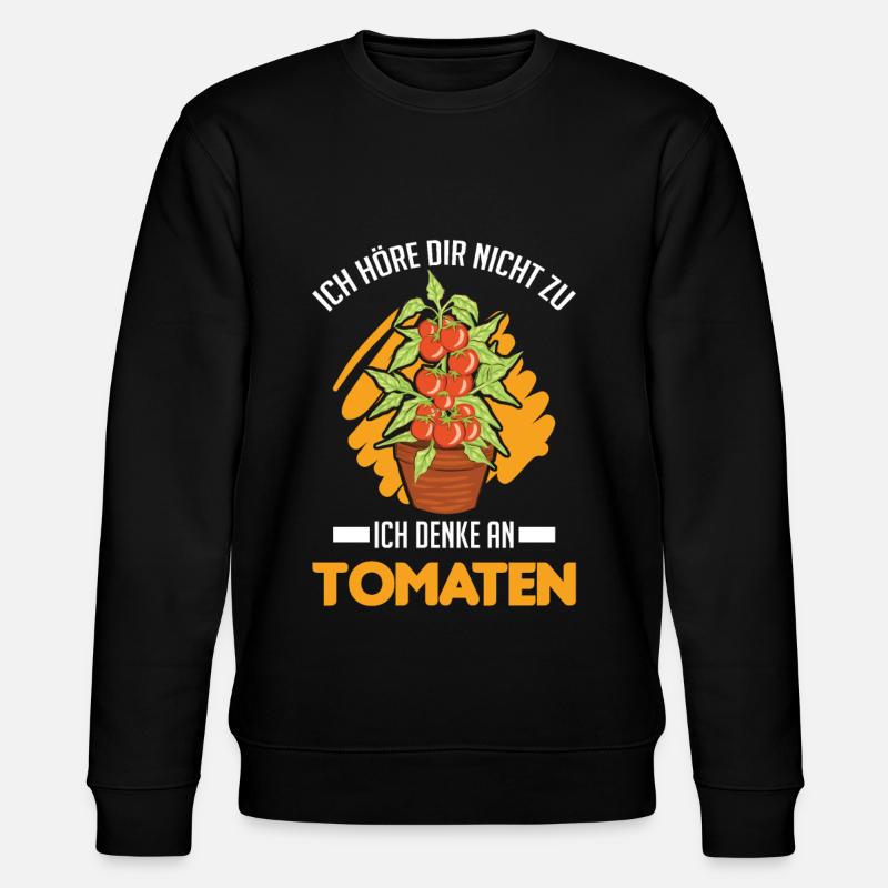 Tomaten Geschenk Tomatenzüchter Paradeiser - Stanley/Stella Unisex Bio-Sweatshirt CHANGER  - Schwarz
