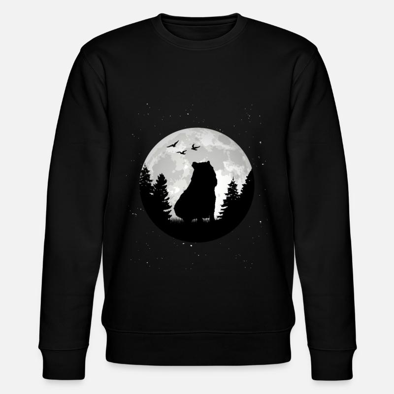 Capybara Moon Capybara - Stanley/Stella CHANGER Unisex Organic Sweatshirt - black