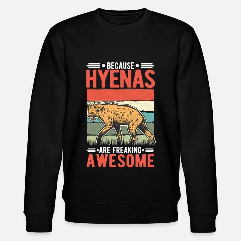 Hyäne Geschenk Erdwolf Hyena - Stanley/Stella Unisex Bio-Sweatshirt CHANGER  - Schwarz