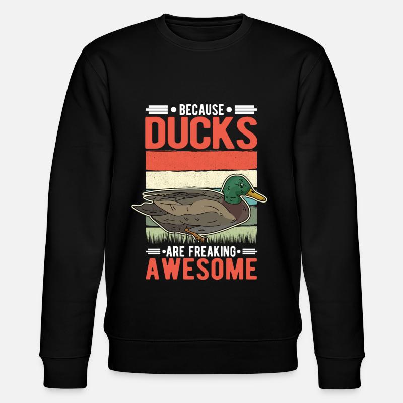 Duck Gift Duck Breeder - Stanley/Stella CHANGER Unisex Organic Sweatshirt - black