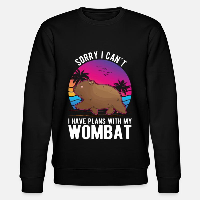 Australian Wombat - Stanley/Stella CHANGER Unisex Organic Sweatshirt - black