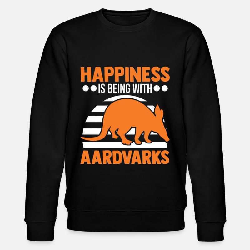 Erdferkel Glück Aardvark - Stanley/Stella Unisex Bio-Sweatshirt CHANGER  - Schwarz