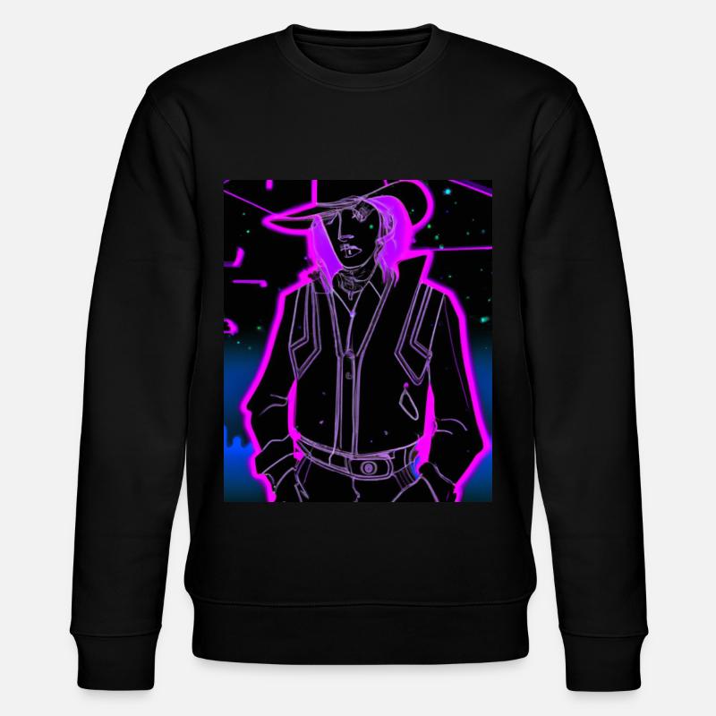 Goth Synthwave Outrun Goth Cowboy - Stanley/Stella Unisex Bio-Sweatshirt CHANGER  - Schwarz