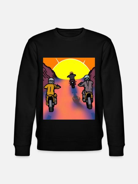 Vaporwave Aesthetic Sunset Mountains - Stanley/Stella CHANGER Unisex Organic Sweatshirt - black