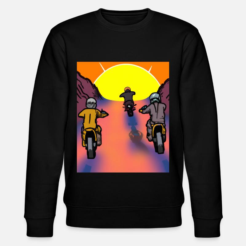 Vaporwave Esthétique Sunset Mountains - Sweat bio CHANGER Stanley/Stella Unisexe - noir
