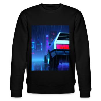 Vaporwave Esthétique Auto Night Rain - Sweat bio CHANGER Stanley/Stella Unisexe - noir - Devant - Nik (191cm) & Marisol (170cm)