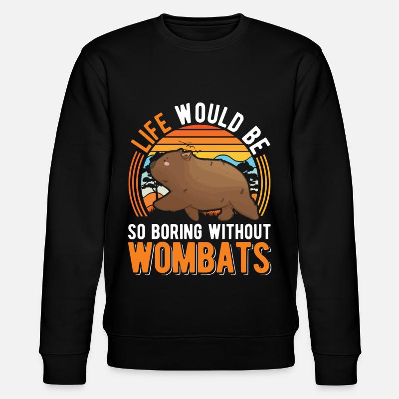 Australian Wombat - Stanley/Stella CHANGER Unisex Organic Sweatshirt - black