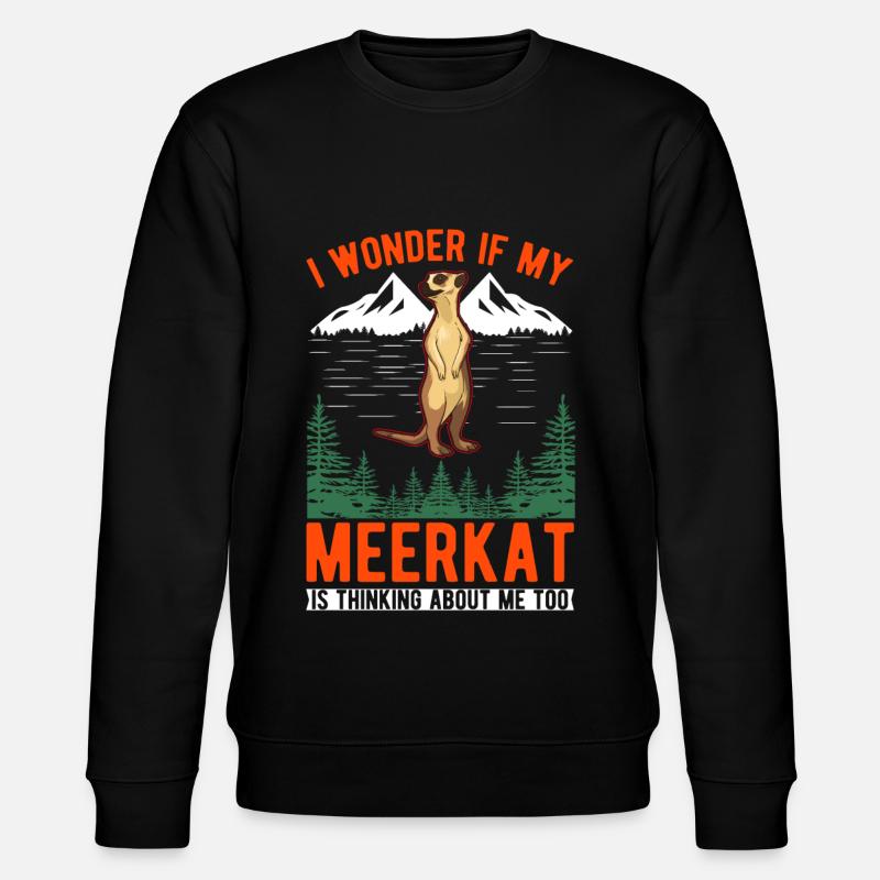 Erdmännchen Surikat Meerkat - Stanley/Stella CHANGER Unisex Organic Sweatshirt - black