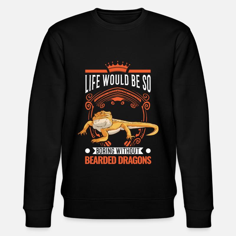 Bearded Dragon Pogona Gift - Stanley/Stella CHANGER Unisex Organic Sweatshirt - black