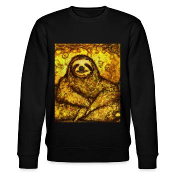Sloth Portrait Funny Gustav Klimt Style - Stanley/Stella CHANGER Unisex Organic Sweatshirt - black - Front - Nik (191cm) & Marisol (170cm)