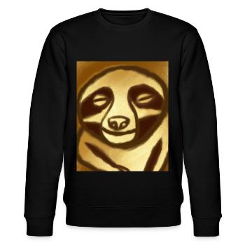 Sloth Portrait Funny Cubism Gustav Klimt - Stanley/Stella CHANGER Unisex Organic Sweatshirt - black - Front - Nik (191cm) & Marisol (170cm)