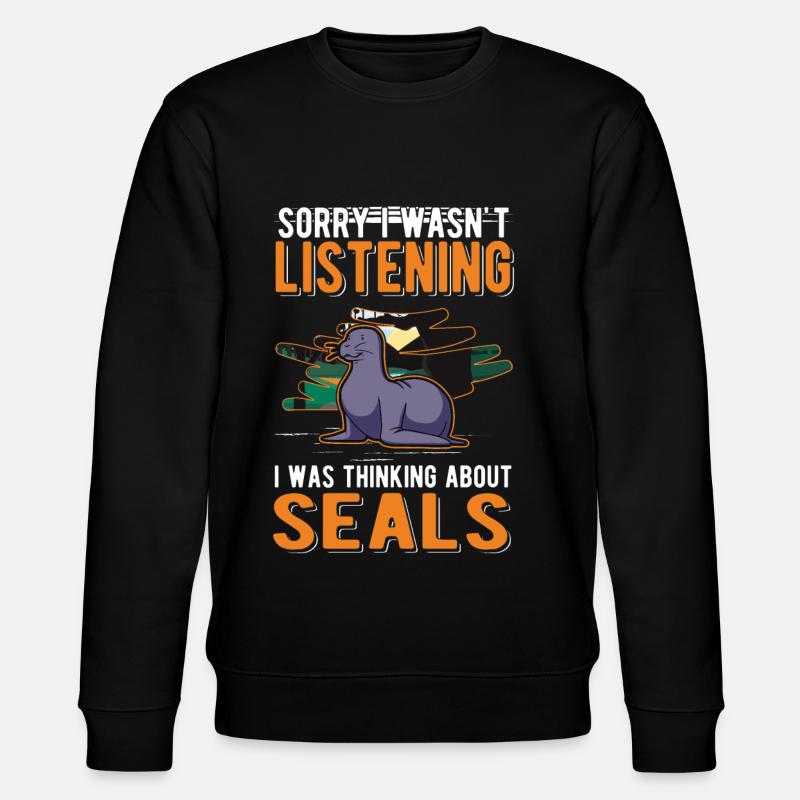Robbe Gift Sea Lion - Stanley/Stella CHANGER Unisex Organic Sweatshirt - black