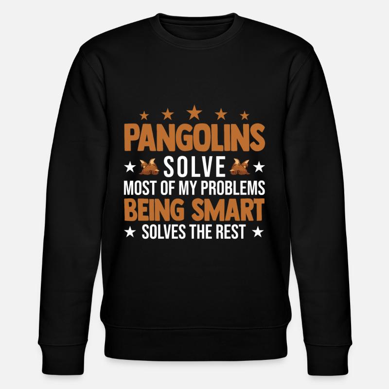 Pangolin Geschenk Schuppentier - Stanley/Stella Unisex Bio-Sweatshirt CHANGER  - Schwarz