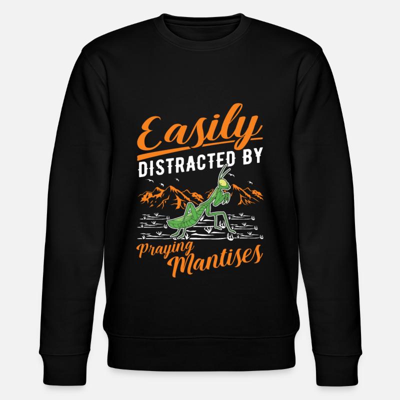 Gottesanbeterin Praying Mantis Fangschrecke - Stanley/Stella CHANGER Unisex Organic Sweatshirt - black