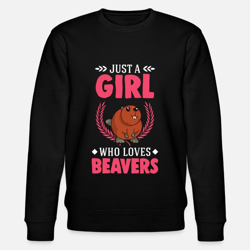 Biber Mädchen Biberdamm - Stanley/Stella Unisex Bio-Sweatshirt CHANGER  - Schwarz