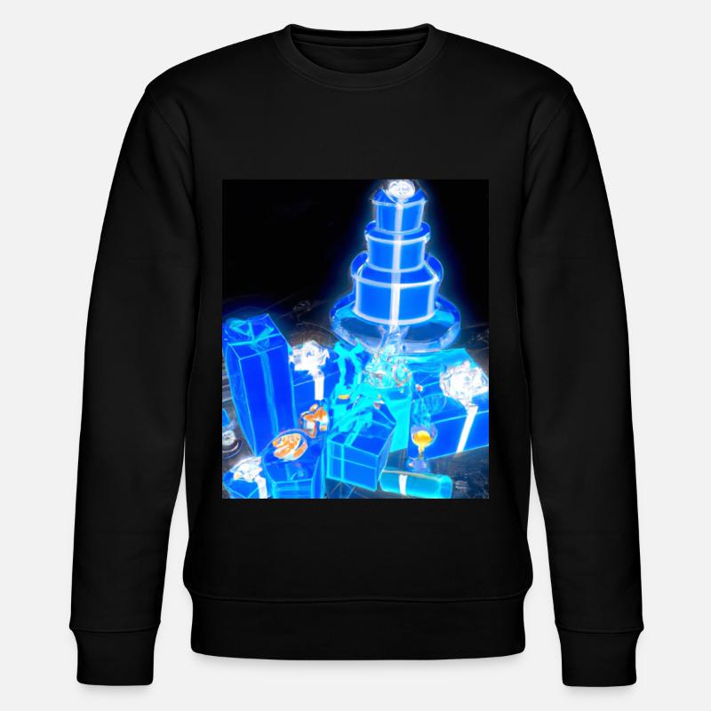 Christmas Christmas Tree Schematic Blueprint - Stanley/Stella CHANGER Unisex Organic Sweatshirt - black