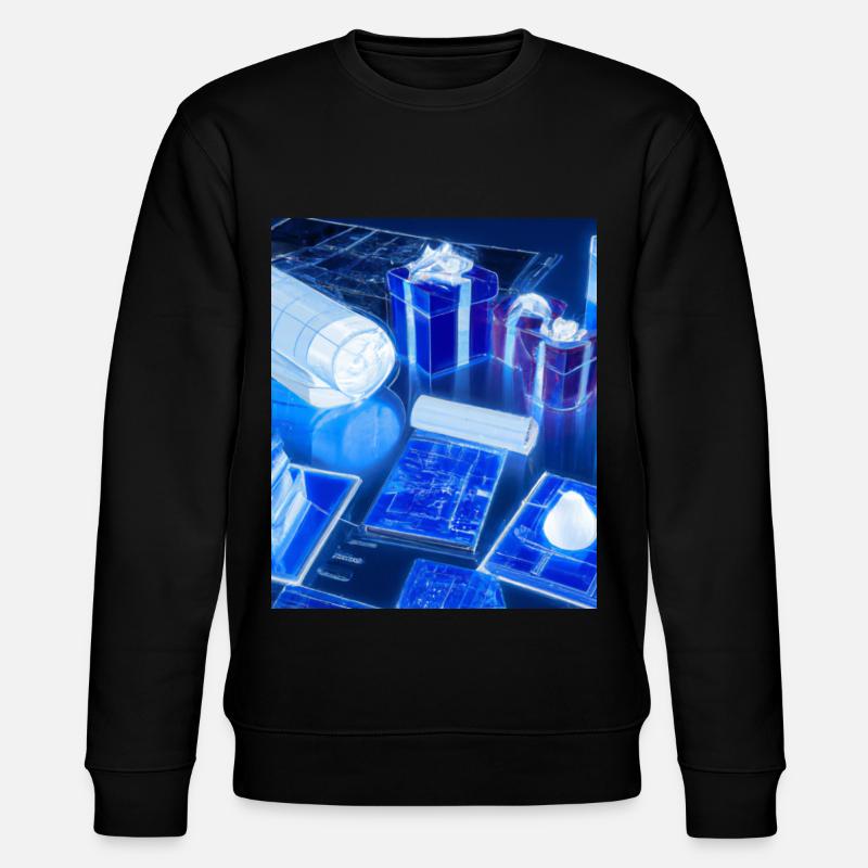 Weihnachten Weihnachtsbaum Schematic Blaupause - Stanley/Stella Unisex Bio-Sweatshirt CHANGER  - Schwarz