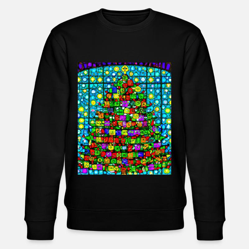Christmas Christmas Tree Church Windows - Stanley/Stella CHANGER Unisex Organic Sweatshirt - black
