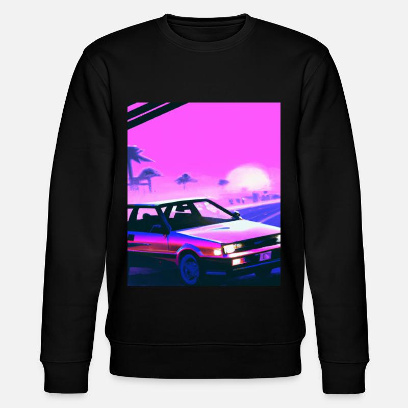 Vaporwave Esthétique Synthwave Car - Sweat bio CHANGER Stanley/Stella Unisexe - noir