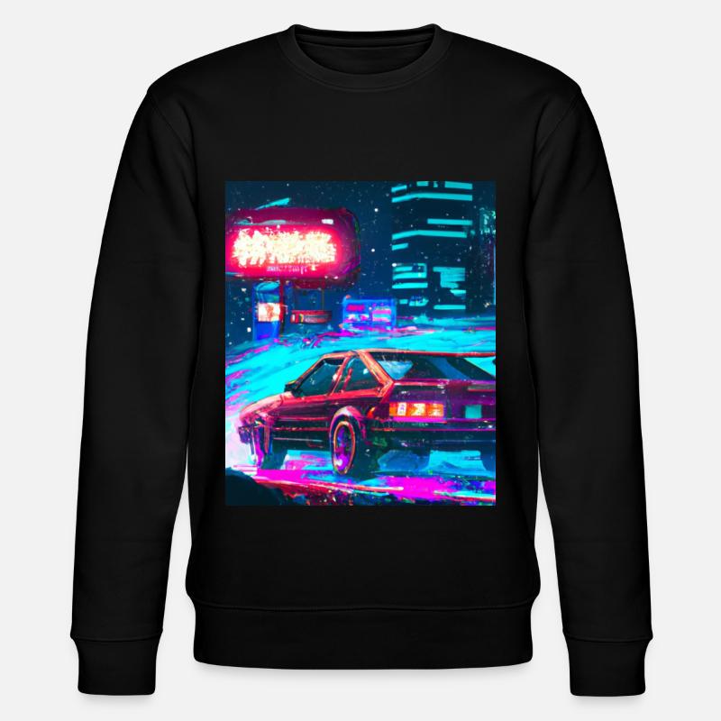 Vaporwave Esthétique Synthwave City - Sweat bio CHANGER Stanley/Stella Unisexe - noir