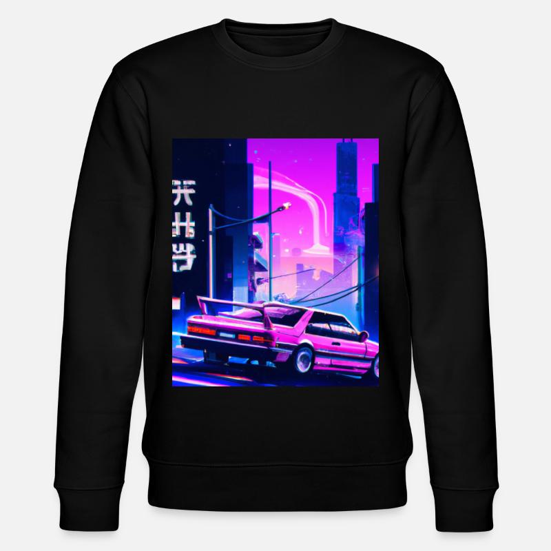 Vaporwave Esthétique Synthwave Car - Sweat bio CHANGER Stanley/Stella Unisexe - noir
